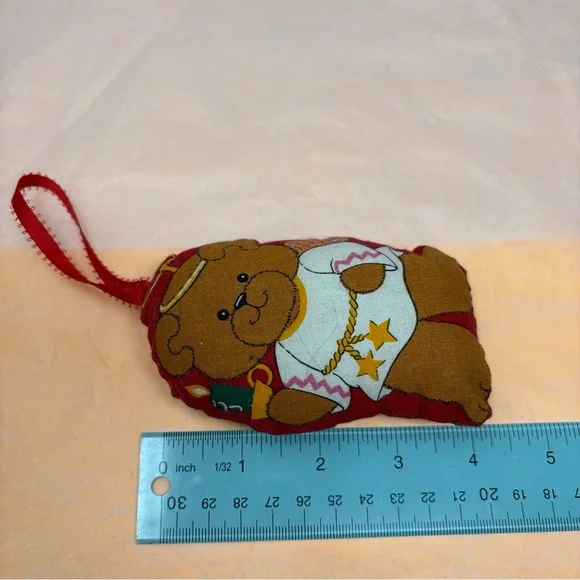 5 pc Vintage Mixed Christmas Ornament Lot - Candy, Bear, Bell - Picture 12 of 16